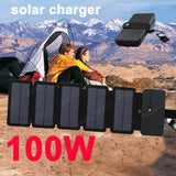 Carregador Painel Solar para celular 100W USB