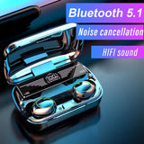 FONE DE OUVIDO SEM FIO Bluetooth  V5.1  LED Display Headset With Power Bank