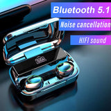 FONE DE OUVIDO SEM FIO Bluetooth  V5.1  LED Display Headset With Power Bank